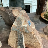 Carved stone cross