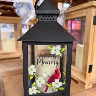 In Loving Memory Cardinal Lantern