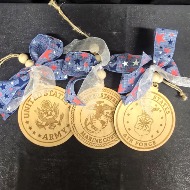 U.S. ARMED FORCES WOODEN EMBLEM