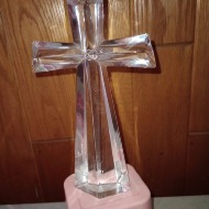 Glass Cross 8.5 " x 5"