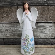 8" Angel holding flower