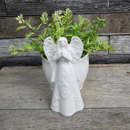 Ceramic angel planter