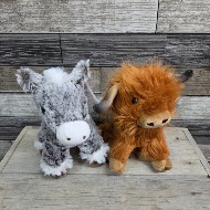 Horse and cow stuffed animal