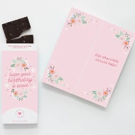 Birthday Greeting card W/ Chocolate