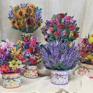 Lasting bouquet (small) pop up card