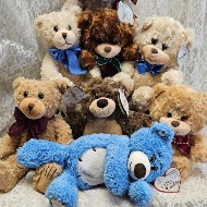 Plush Bears, Asst. colors and sizes