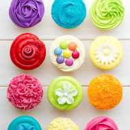 delicious cup cake in a box