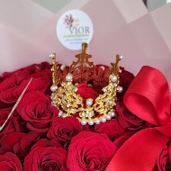 Gold Crown Flower Topper