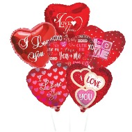 9" Mylar Heart Stick Balloon