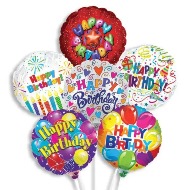 9" Mylar Happy Birthday Stick Balloon
