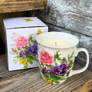 Beach Rose Garden Mug Candle