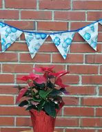 Christmas garlands with flags