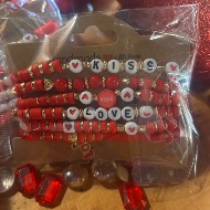 6 pack decorative beaded bracelets