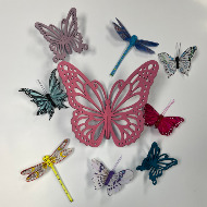 ASSORTED BUTTERFLIES AND DRAGONFLIES