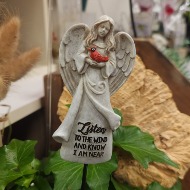 Angel with cardinal