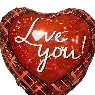 Valentines I love you Mylar balloon