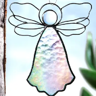 Stained Glass Angel Ornament