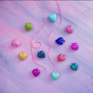 Glitterville small glass heart
