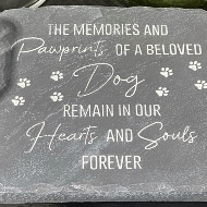 Dog memorial stone