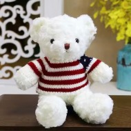 white snuggle bear