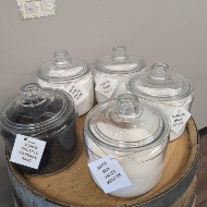 mineral bath salts in a cute bag or jar