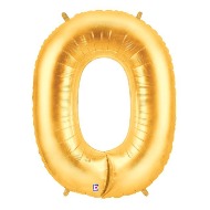 Oversize number balloon gold 0 - 9