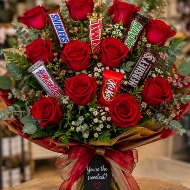 Add Candy Bars to my Flower Bouquet!