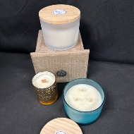 Candle in decorative ceramic jar