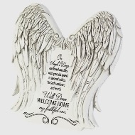 Angel wings table top plaque