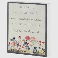 10 x 8 Loss of a loved one table top plaque