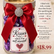 Kisses mason jar