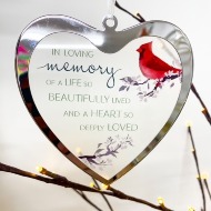 Glass Cardinal Hanging Charm