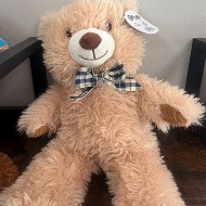 Large teddy bear. white, light brown,dark brown