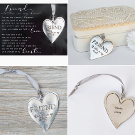 Loss of Friend Handmade Pewter Sympathy Ornament