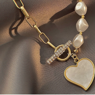 Romantic Heart/Rhinestone Necklace