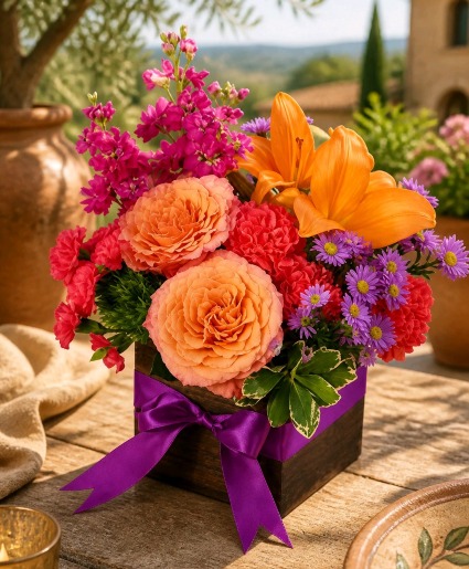 FREE SPIRIT LILIES Box Arrangement
