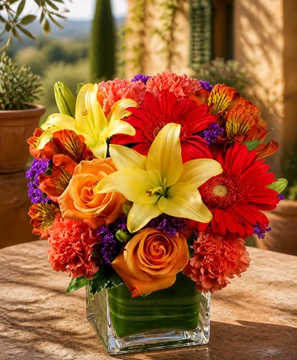 BRIGHT BEFORE YOUR EYES Short Vase Arrangement
