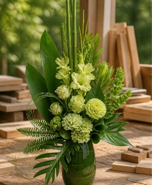 BAMBOO PEACE  Large Vase Arrangement