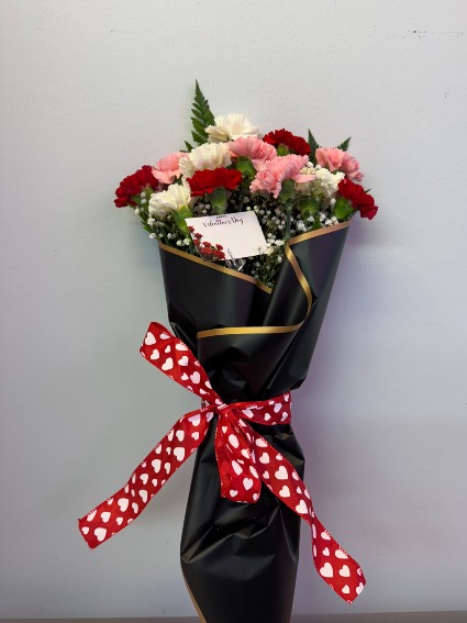 1 Doz. Mixed Carnations Wrapped 