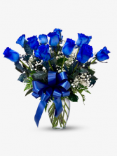 1 Dozen Blue Roses  