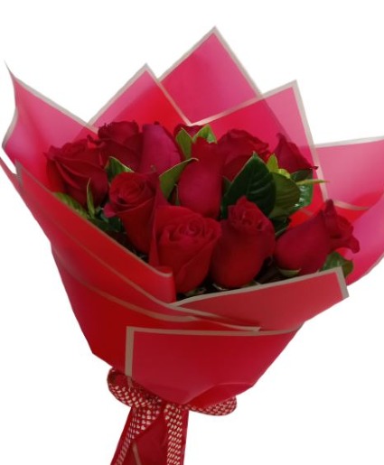 1 dozen roses bouquet Queen style wrapped rose bouquet
