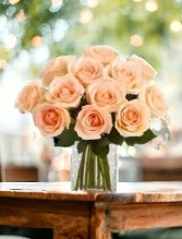 1 dz Peach Roses  Peach Rose Arrangment