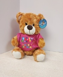 SOLD 10" Birthday Bear Pink NFS-6233P