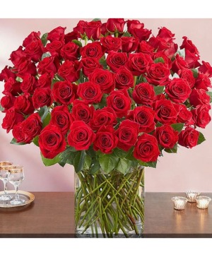 100 Long stem Red Roses in Parkland, FL - Flowers By Monica Kelly