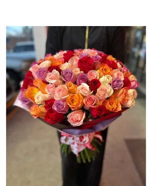 100 mix roses 