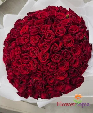 Magical Red Rose Bouquet  Hand Held Long Stem Roses (Ramo Buchon)