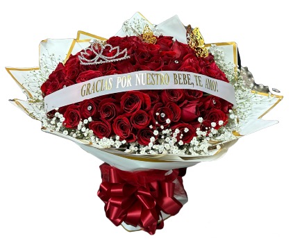100 Red Roses Hand-Tied Bouquet 