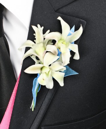 BLUE HEAVEN Prom Boutonniere in Albany, NY | Ambiance Florals & Events
