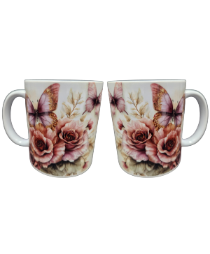 11oz Floral Butterfly Mug 1 mug