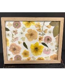 11X14 Pressed Floral Design 